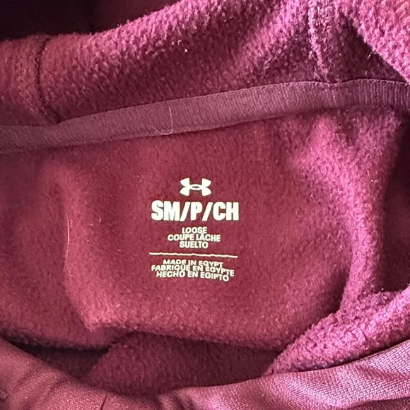 Under Armour Burgundy Pullover with Black Logo - Picture 2 of 3